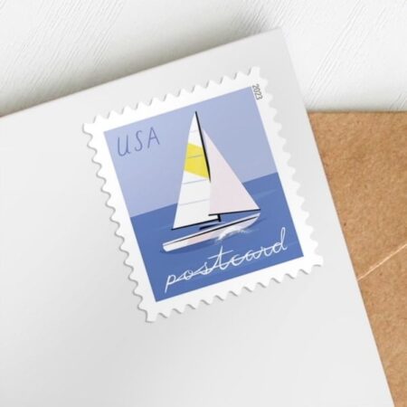 Flag Stamp Shop Sailboat Postcard 2023 Cheap Usps Postage Forever Stamps 2 2026