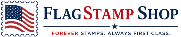 flag stamp shop logo