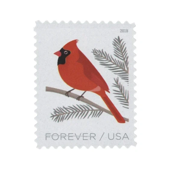 Shop 2018 Birds In Winter Cardinal Stamps Cheap In Bulk 3 2027