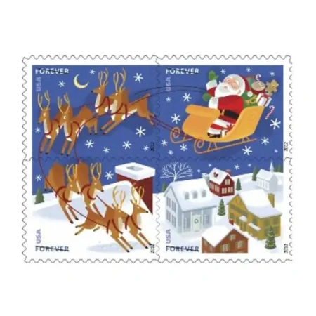 Shop Discount Usps Santa And Sleigh Stamps 2012 Holiday Postage Cheap In Bulk For Sale 0 2027
