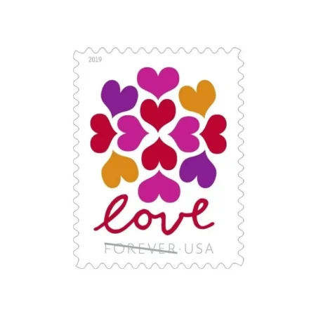 Shop Love Stamp 2019 Hearts Blossom Forever Stamps 1 2027