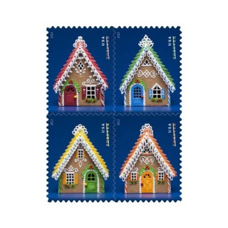 Shop Usps Gingerbread Houses Stamps Holiday Postage Cheap In Bulk For Sale 2027