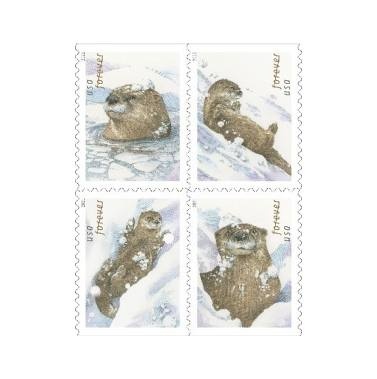 Shop Usps Otters In Discount Snow Forever Stamps Cheap In Bulk 2027